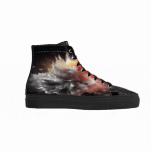 orange splatter handmade sneakers