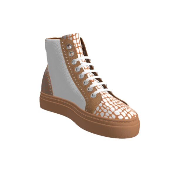 snake print handmade sneakers