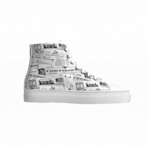 Newsprint High Top Sneakers