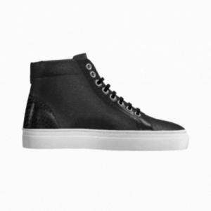 Black Full Grain High Top Sneaker
