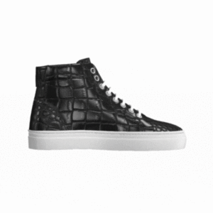 Black Croc High Top Sneakers