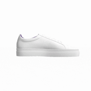 All White Full Grain Low Top Handmade Sneakers