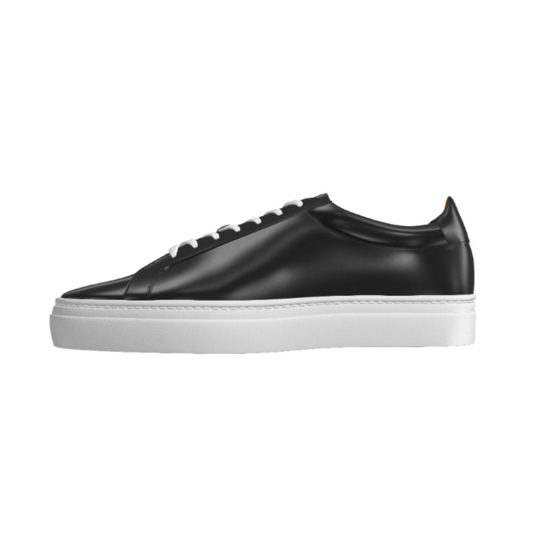 All-Black Low Top Handmade Sneakers - Made-to-Order Shoes