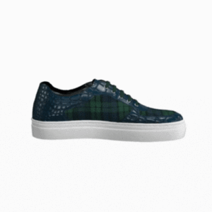 DS73 Blue Croc Green Plaid
