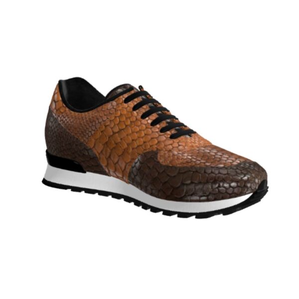 Genuine Python Brown Jogger Shoes