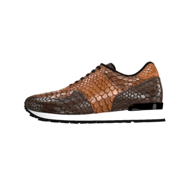 Genuine Python Brown Jogger Shoes