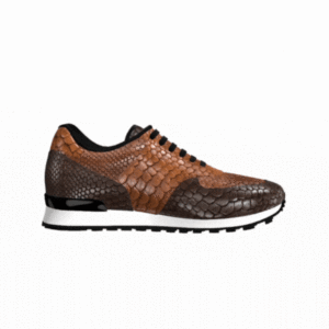 Genuine Python Brown Jogger Shoes