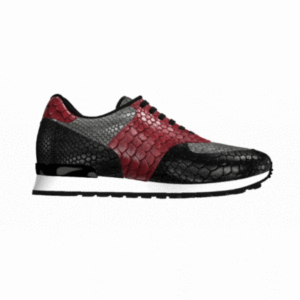 Genuine Python RedBlackGrey Jogger Shoes